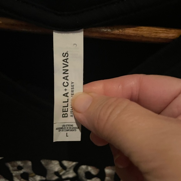 Women’s Bella Cannvas dancing queen, black short sleeve T-shirt—Large - Picture 3 of 4